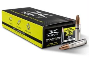 NovX Close Encounter Rifle Ammunition .300 Blackout 110gr Lead Free HP 2300 fps 20/ct